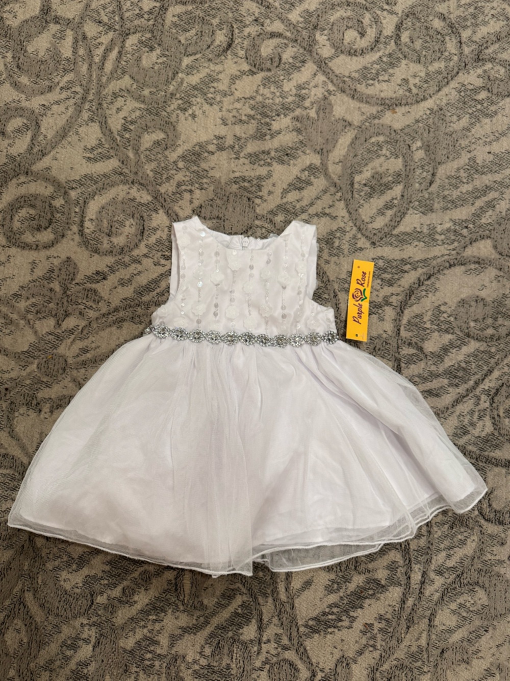 White Tulle Party Dress for Girls